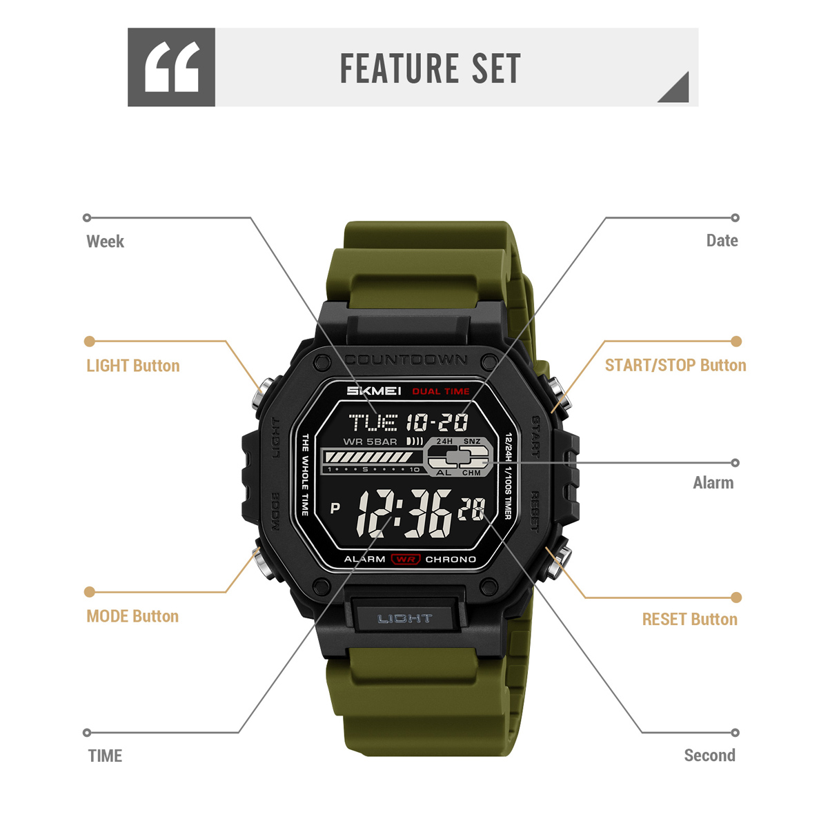SKMEI 2523 Digital Sport Watch