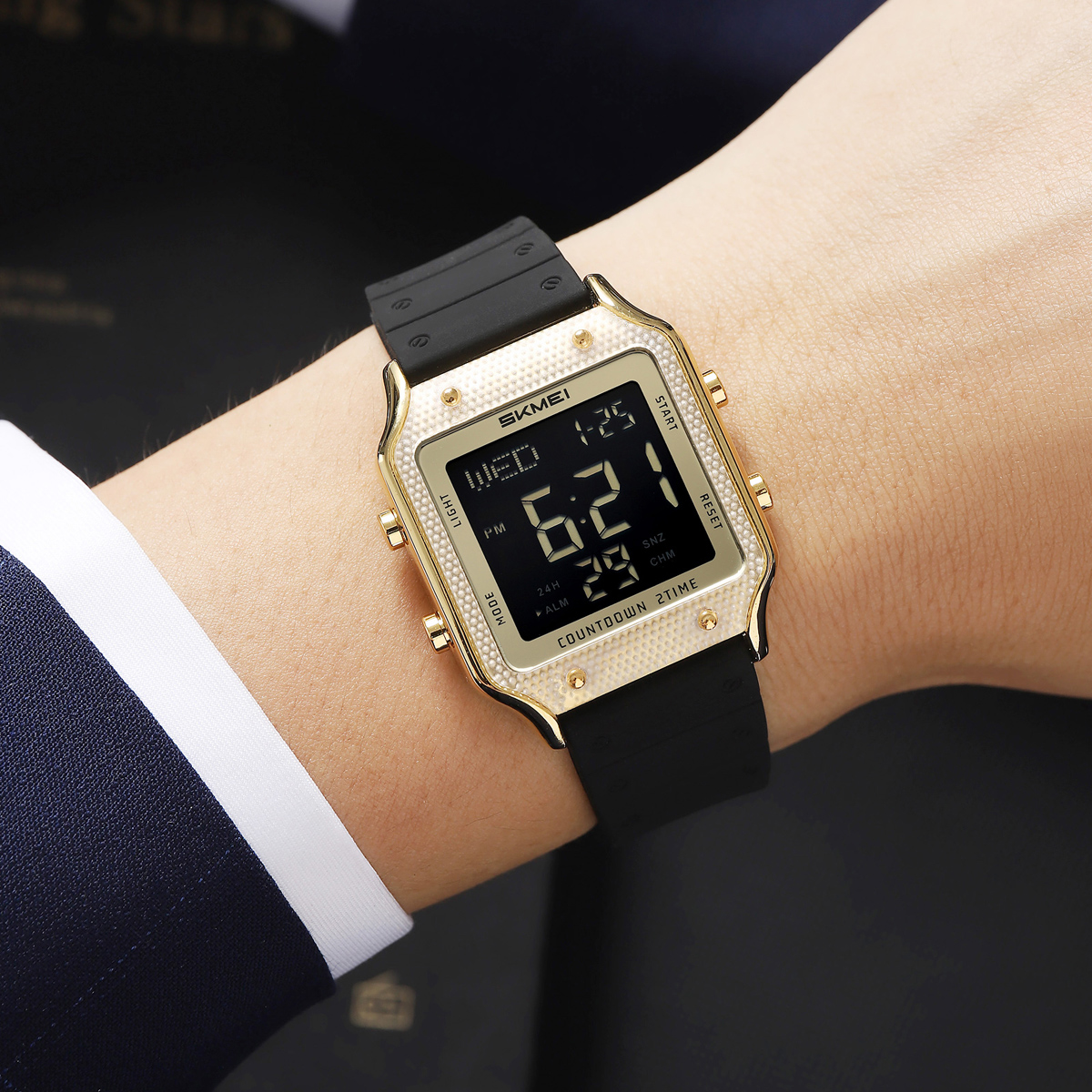 Skmei 2526 New Design Unique Man Digital Watch Original Silicone Strap