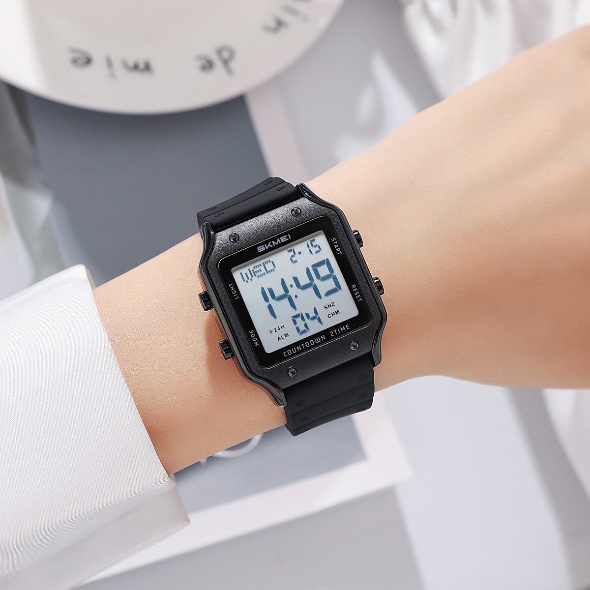 Skmei 2526 New Design Unique Man Digital Watch Original Silicone Strap