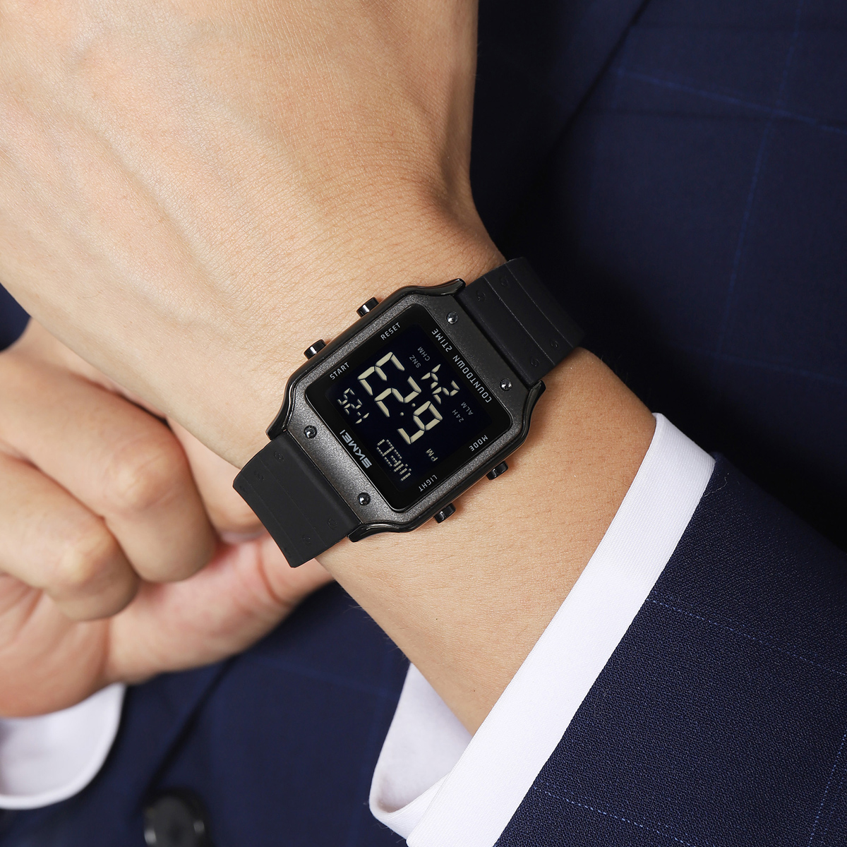 Skmei 2526 New Design Unique Man Digital Watch Original Silicone Strap