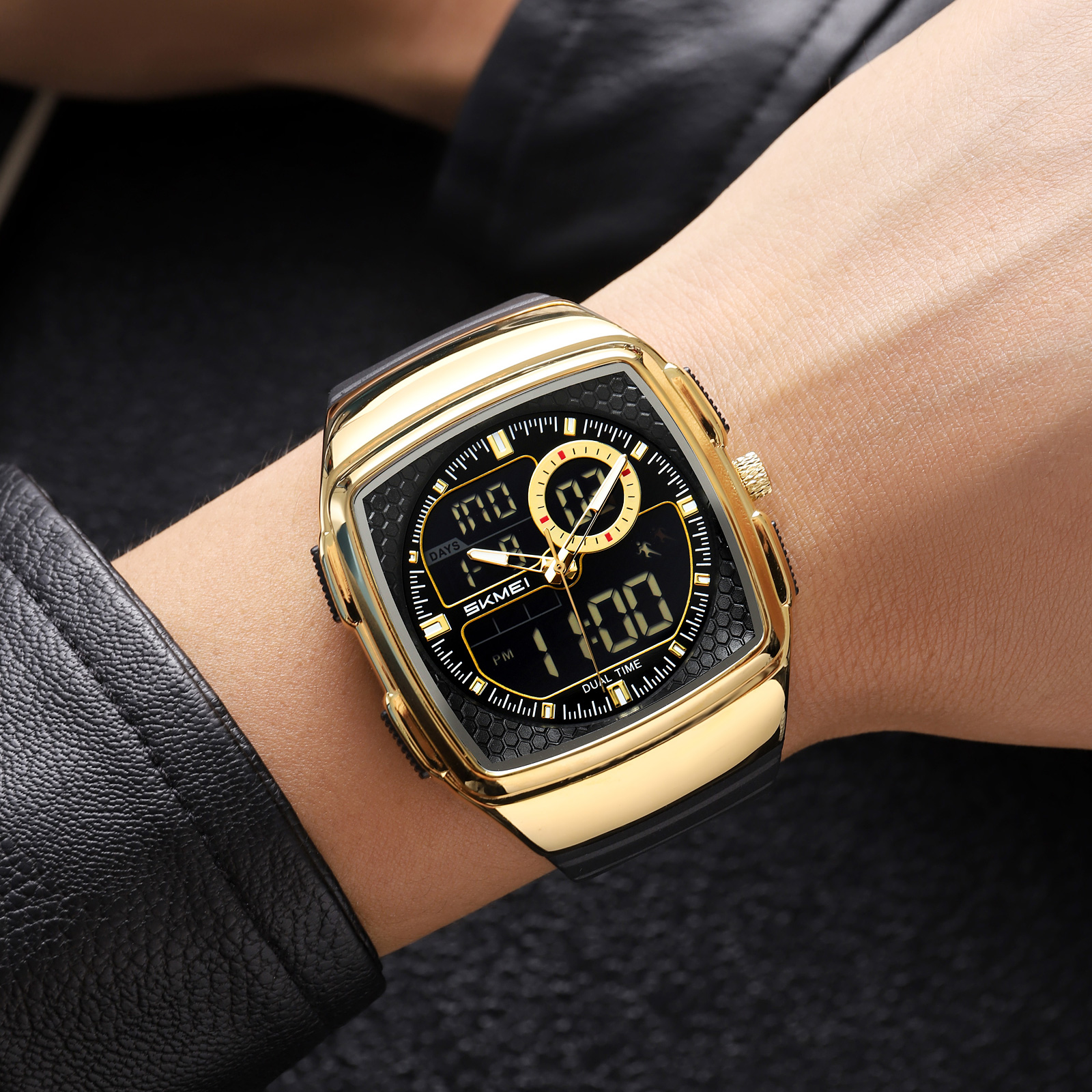 SKMEI 2530 Outdoor Analog Sports Square Men's Electronic Square Dial Watch