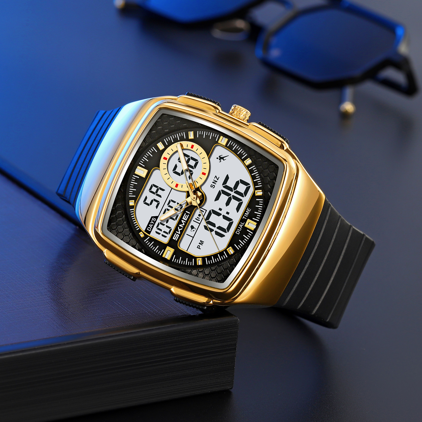 SKMEI 2530 Outdoor Analog Sports Square Men's Electronic Square Dial Watch