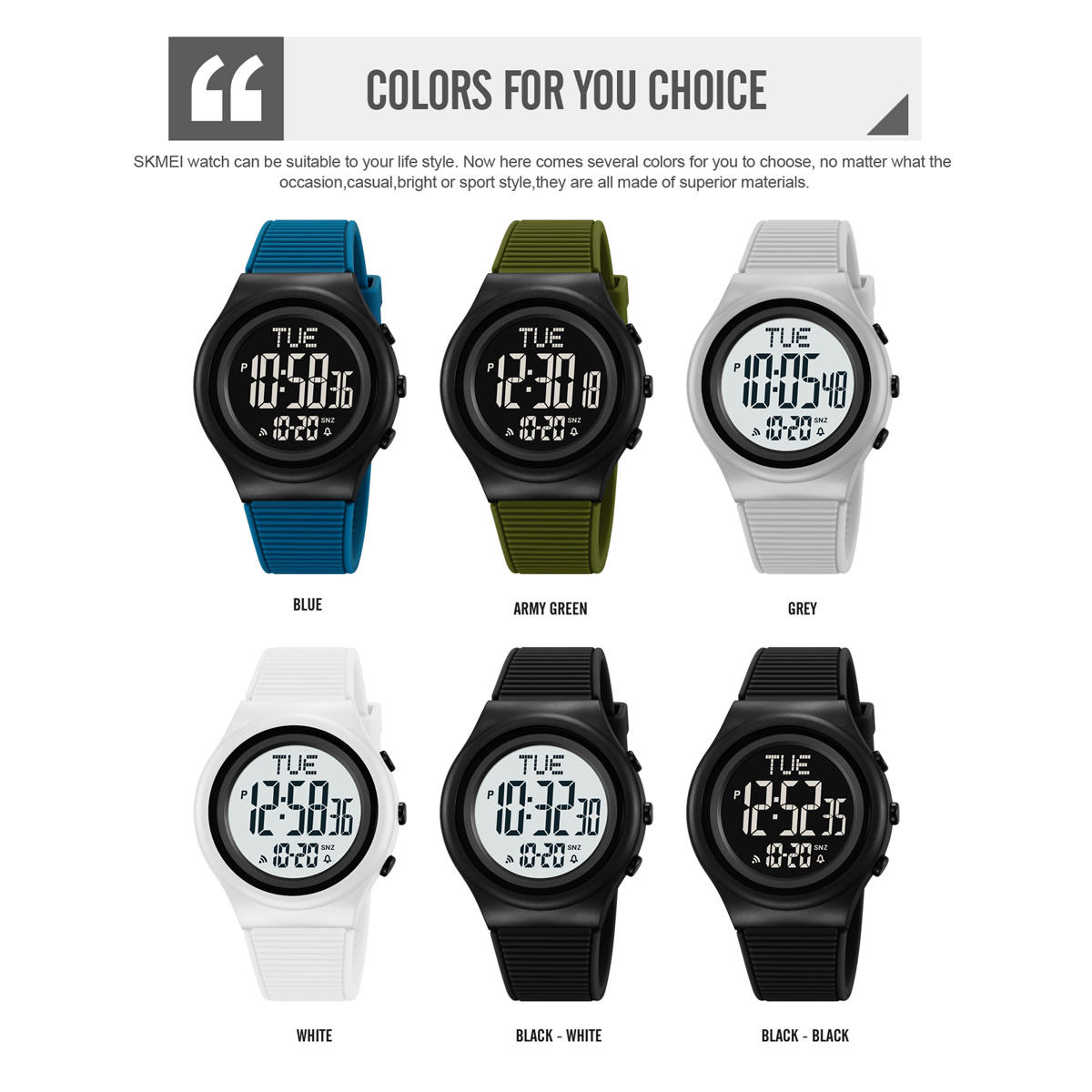 Skmei 2536 Watches Men Sport Waterproof Electronic