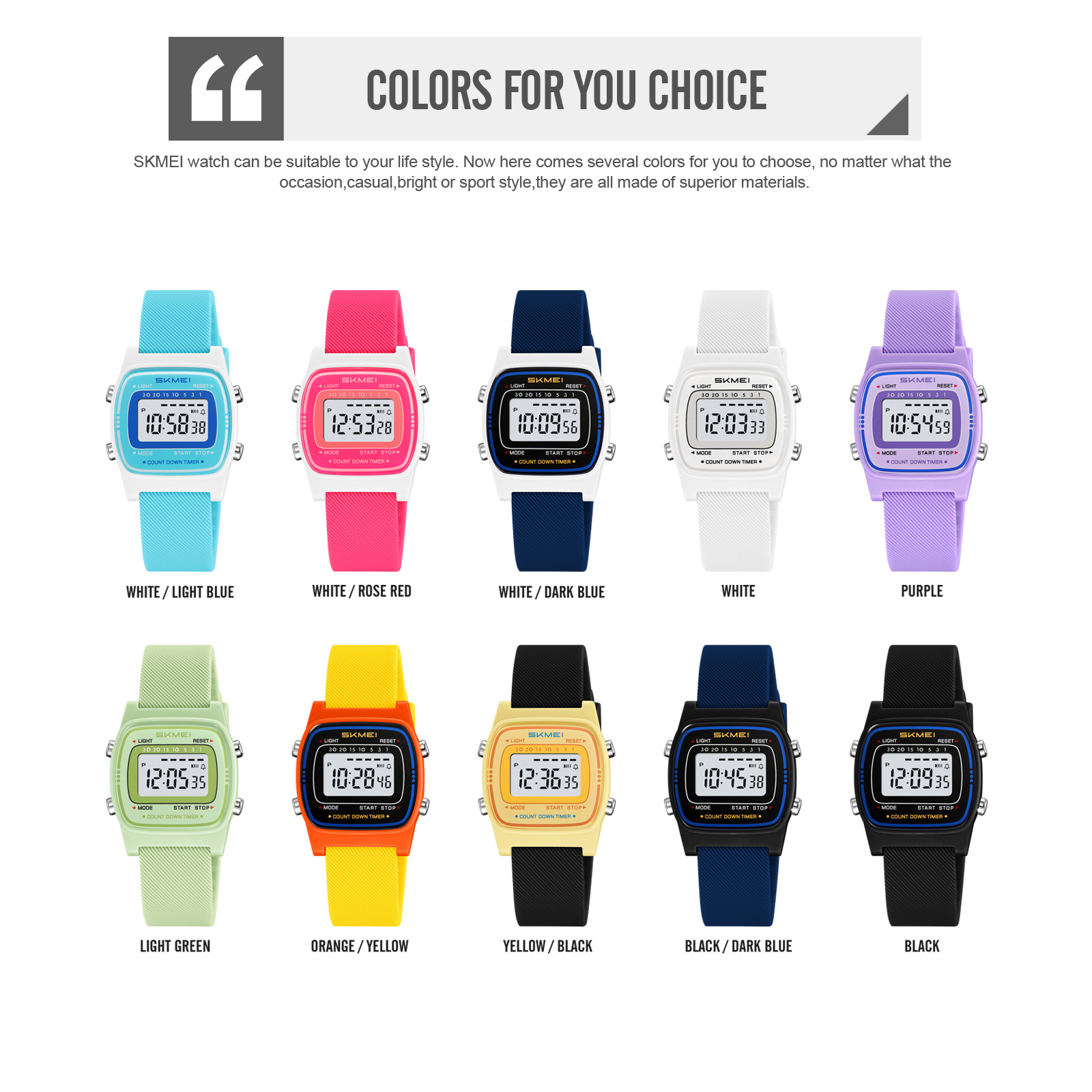 SKMEI 2540 student digital watch wholesale