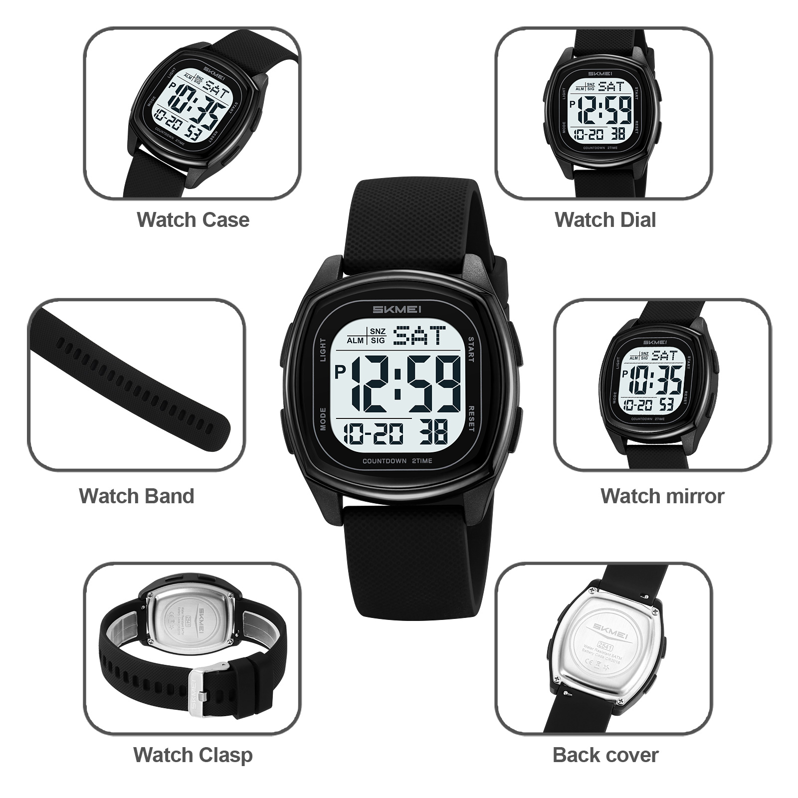 SKMEI 2541 New Design Chronograph with Alarm Fashionable Digital Sports Watch