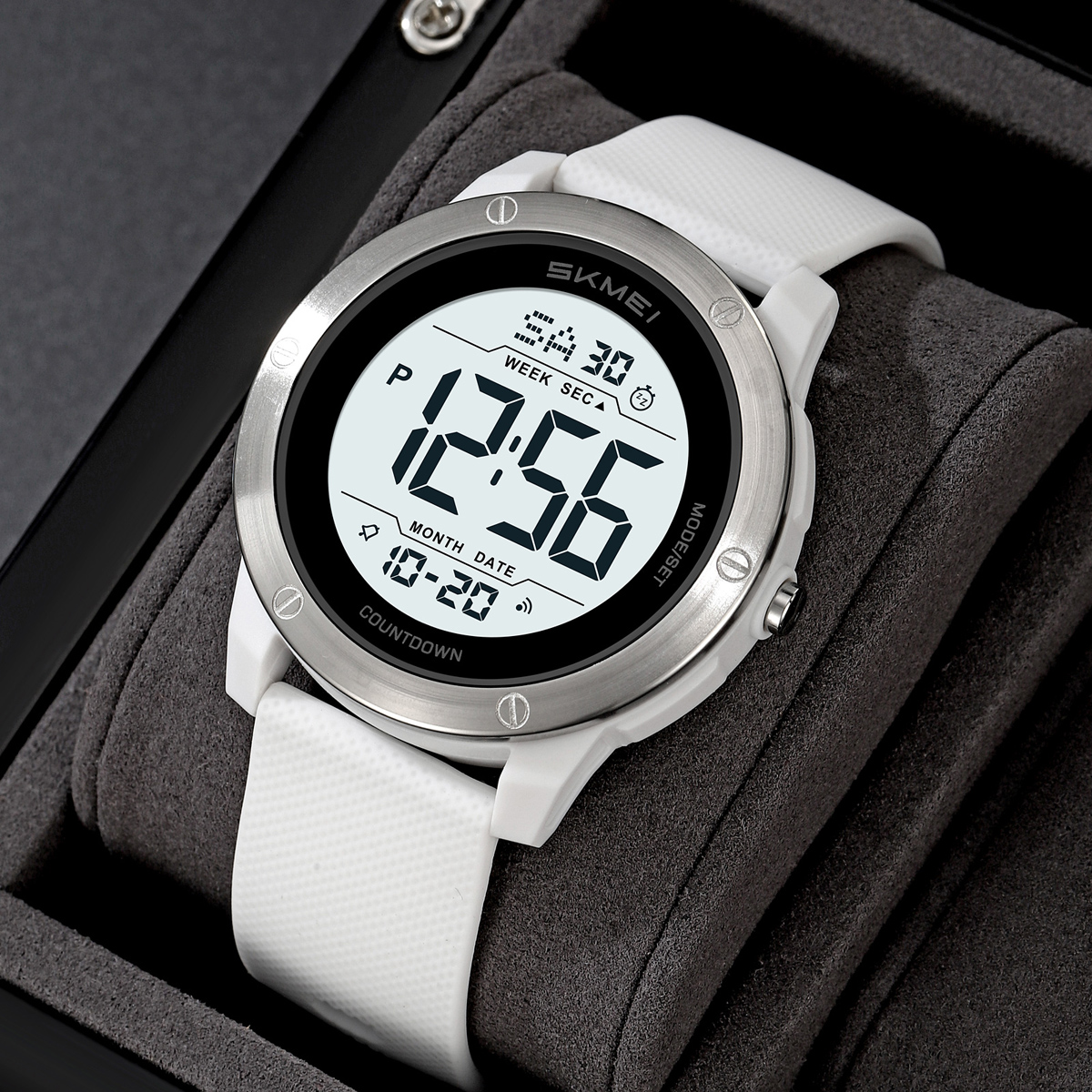 SKMEI2542 Man Digital Watch PU Band Luminous Multi Function in Stock Sports Hand Watch