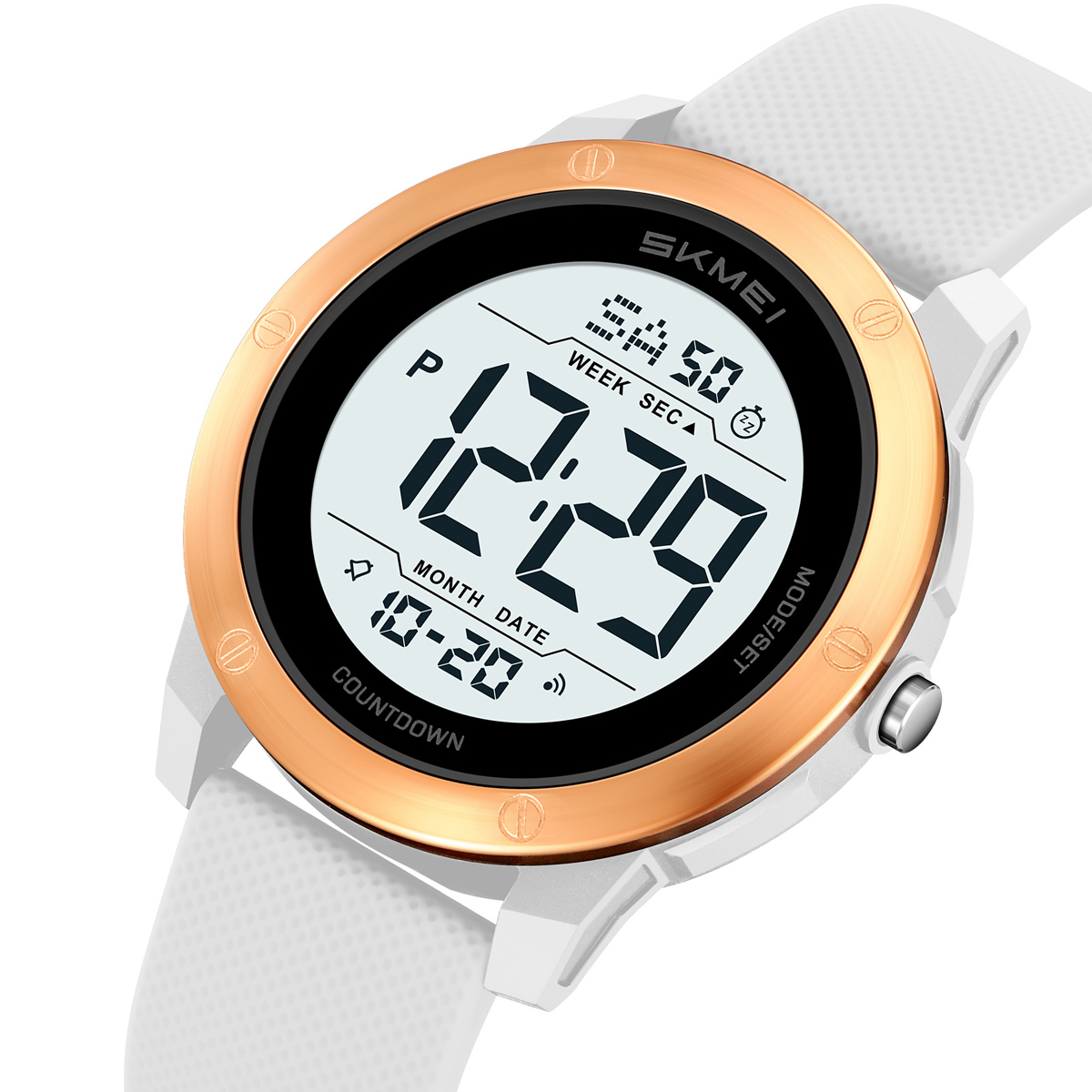 SKMEI2542 Man Digital Watch PU Band Luminous Multi Function in Stock Sports Hand Watch