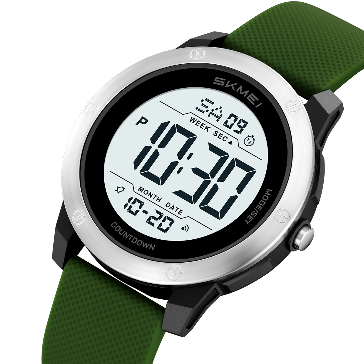 SKMEI2542 Man Digital Watch PU Band Luminous Multi Function in Stock Sports Hand Watch