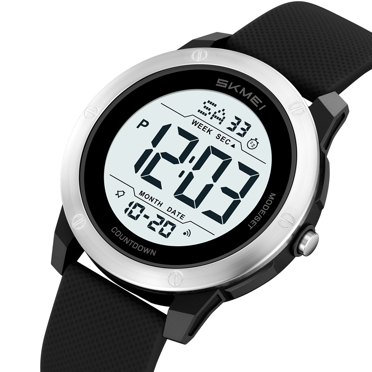 SKMEI2542 Man Digital Watch PU Band Luminous Multi Function in Stock Sports Hand Watch