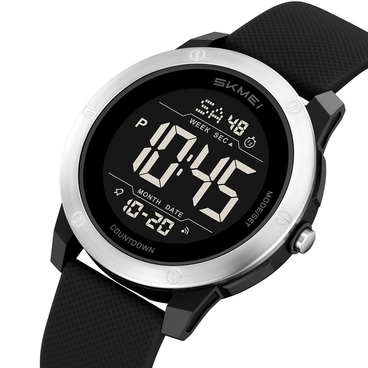 SKMEI2542 Man Digital Watch PU Band Luminous Multi Function in Stock Sports Hand Watch