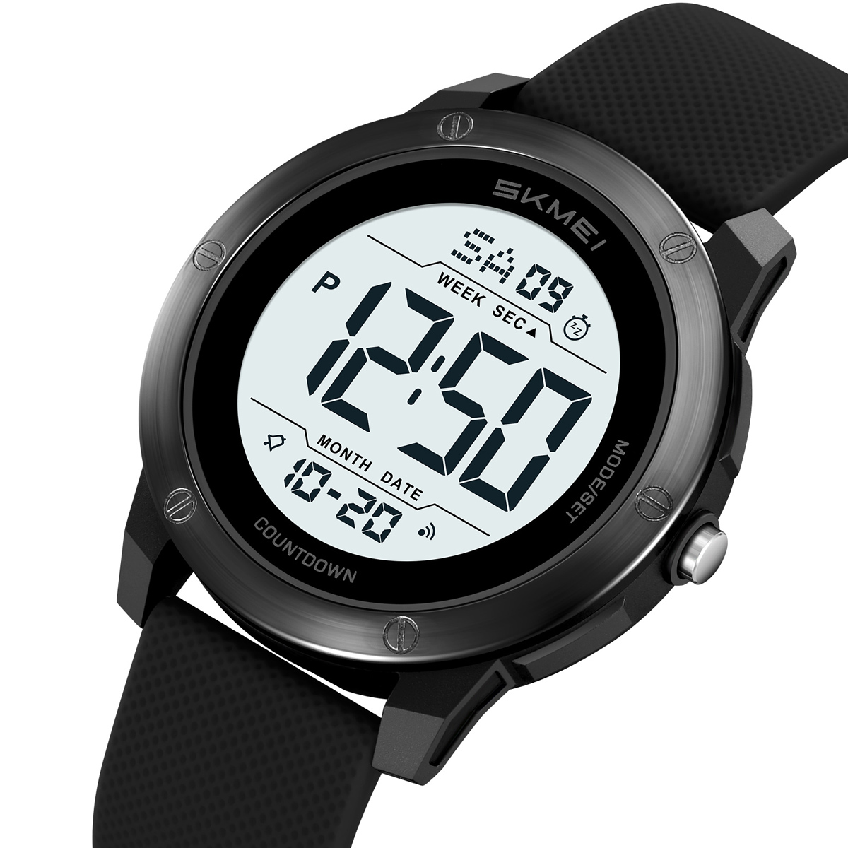 SKMEI2542 Man Digital Watch PU Band Luminous Multi Function in Stock Sports Hand Watch