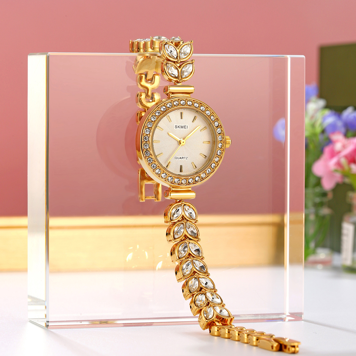 Skmei 2547 Elegant Bright Metal Lady Wrist Watch China Factory Wholesale Supply