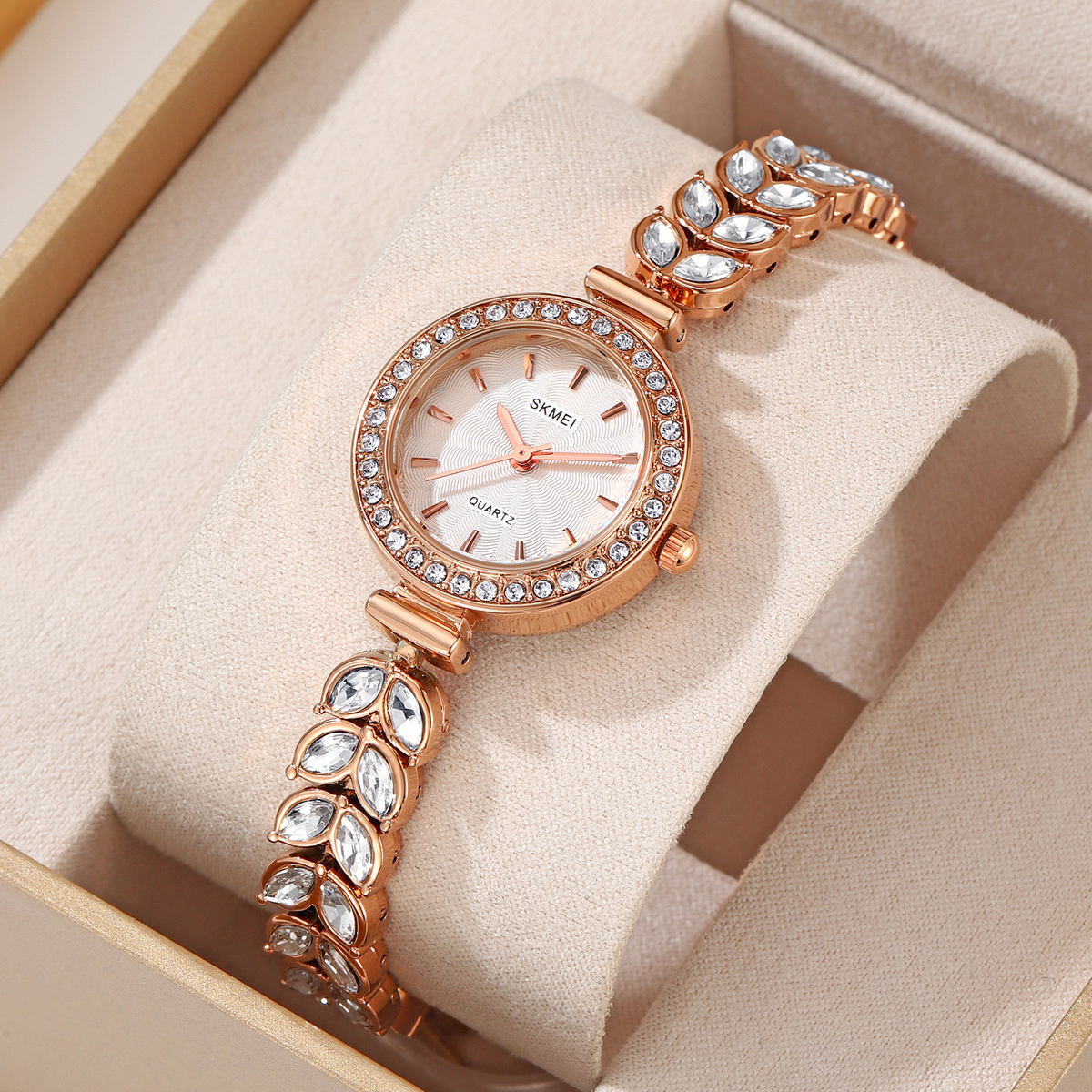 Skmei 2547 Elegant Bright Metal Lady Wrist Watch China Factory Wholesale Supply