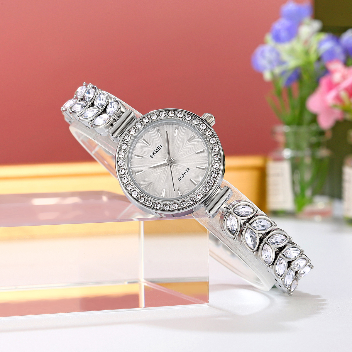 Skmei 2547 Elegant Bright Metal Lady Wrist Watch China Factory Wholesale Supply