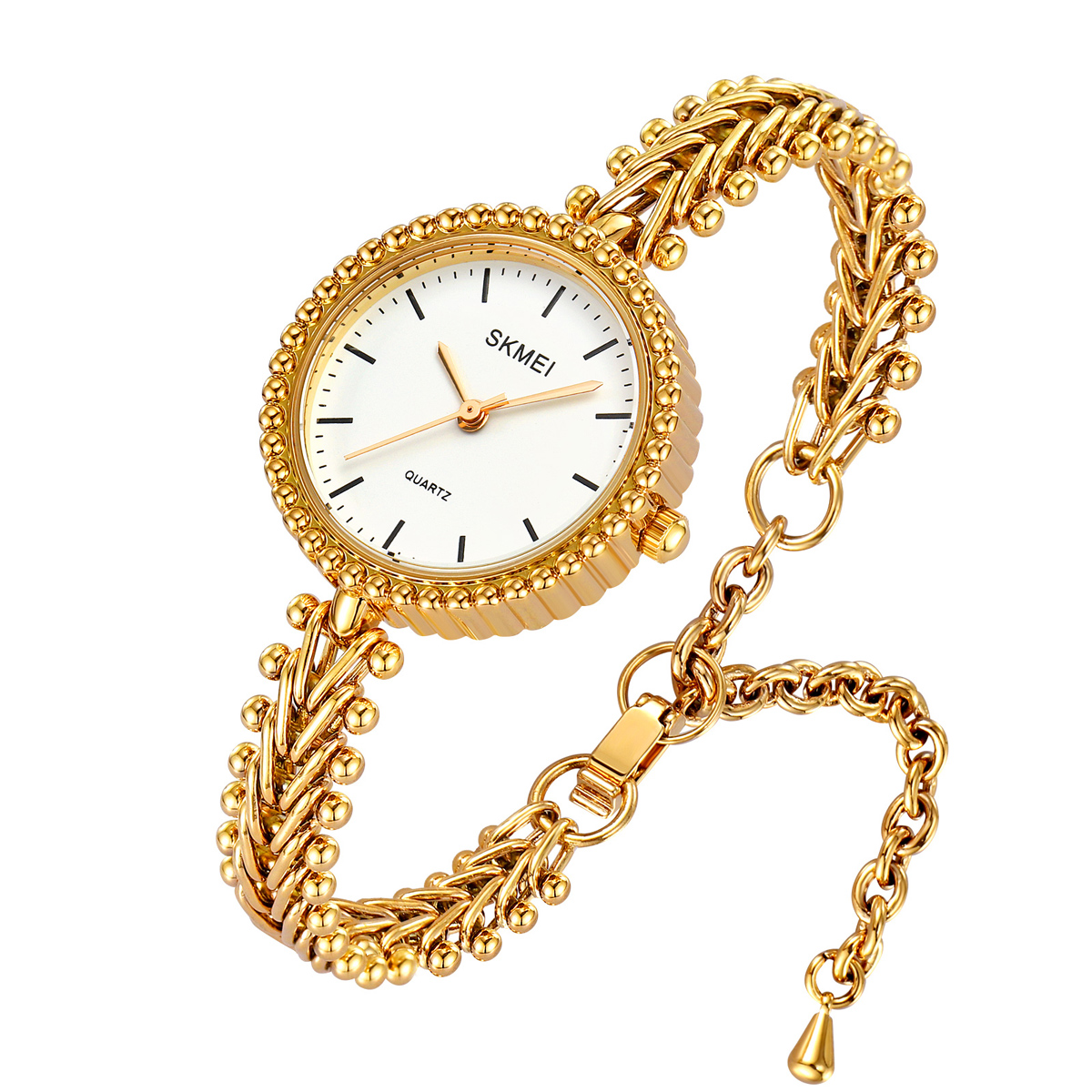 Skmei 2548 Elegant Stylish Fashion Lady Small Size Copper Strap Alloy Case Watches