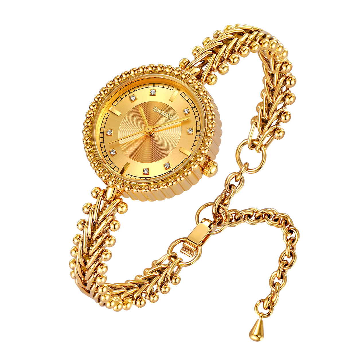 Skmei 2548 Elegant Stylish Fashion Lady Small Size Copper Strap Alloy Case Watches