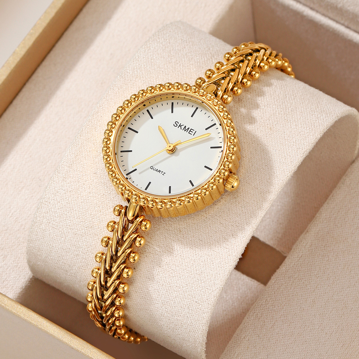 Skmei 2548 Elegant Stylish Fashion Lady Small Size Copper Strap Alloy Case Watches