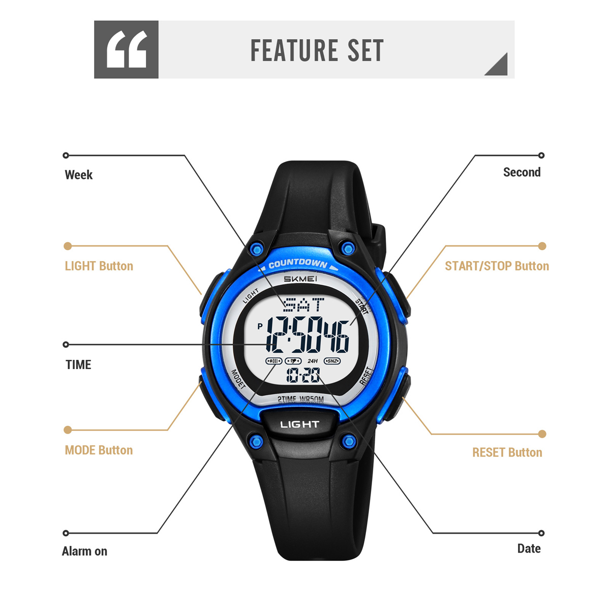 SKMEI 2555 Children Digital Watch