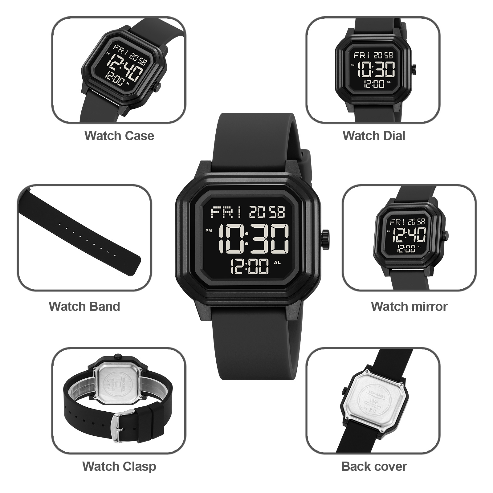 SKMEI Factory 2558 Wholesale Electronic Multifunctional Waterproof Reloj Para Hombre