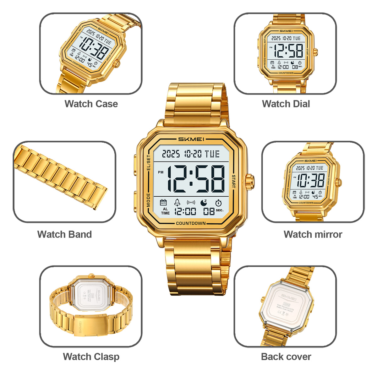 SKMEI 2559 Fashion Simple Sport Watch Men Watches Waterproof Digital Watch