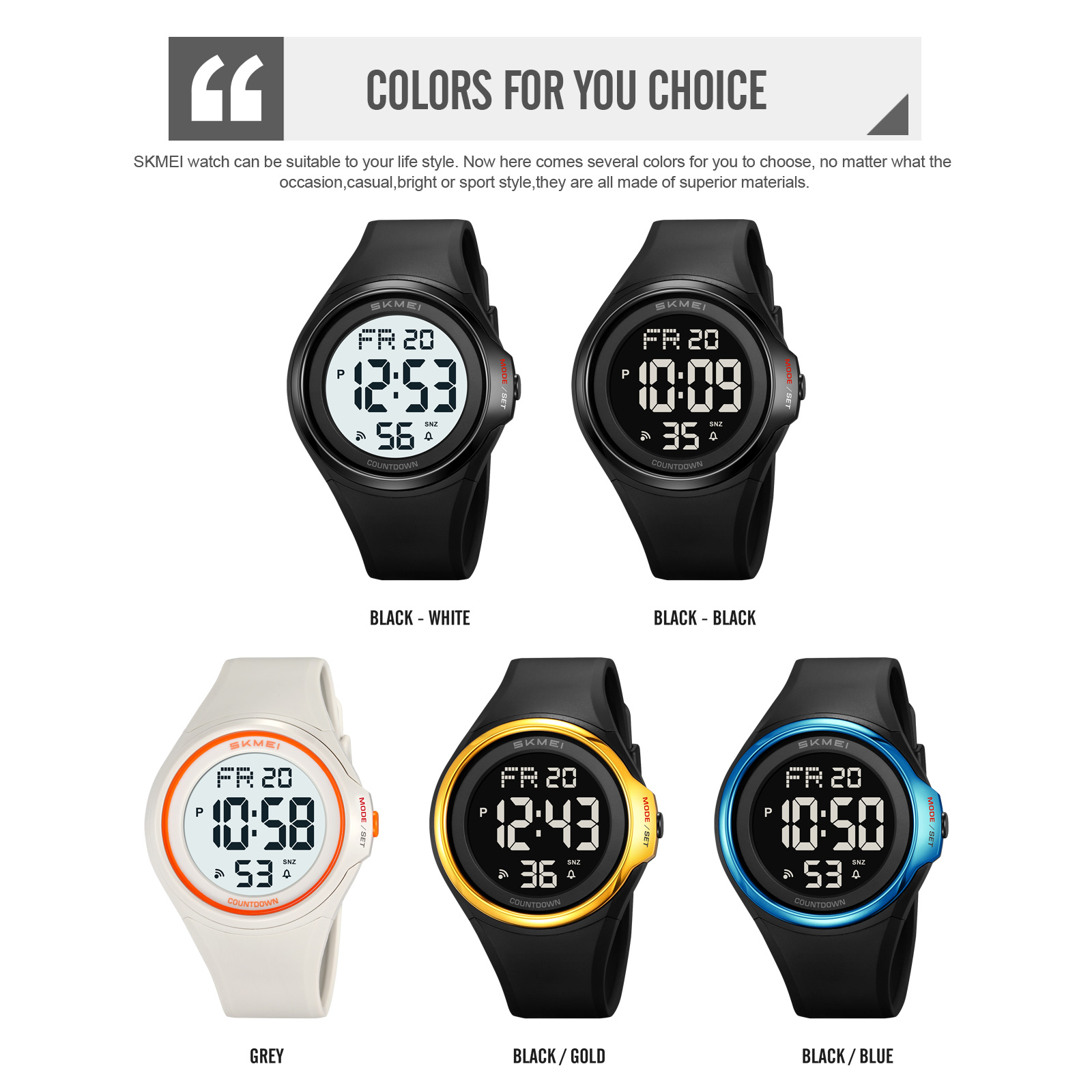 SKMEI 2560 DIGITAL WATCHES