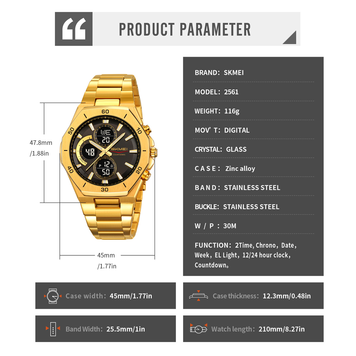 SKMEI 2561 Wholesale High Quality Custom Watch