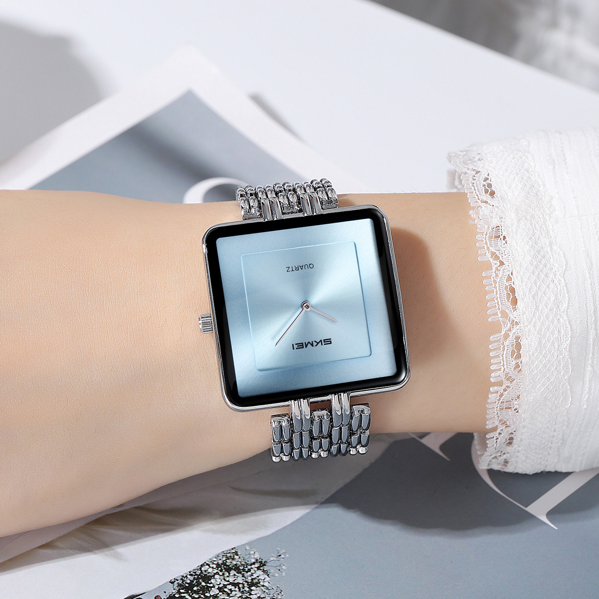 SKMEI 2562 Square Watch for Men And Women Quartz Watch