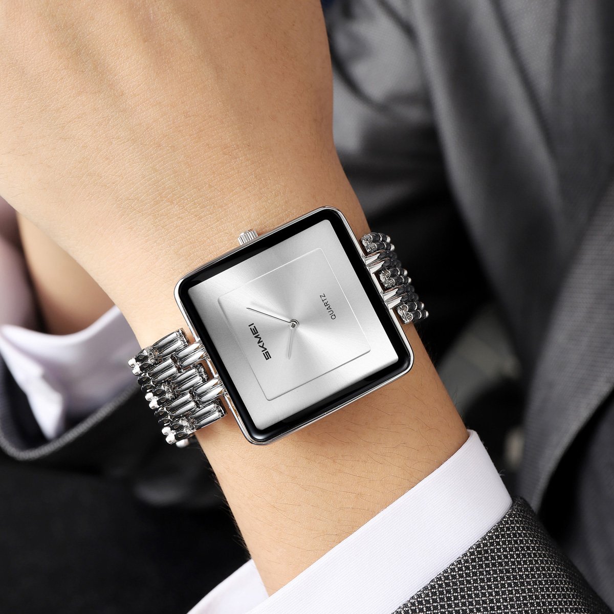 SKMEI 2562 Square Watch for Men And Women Quartz Watch