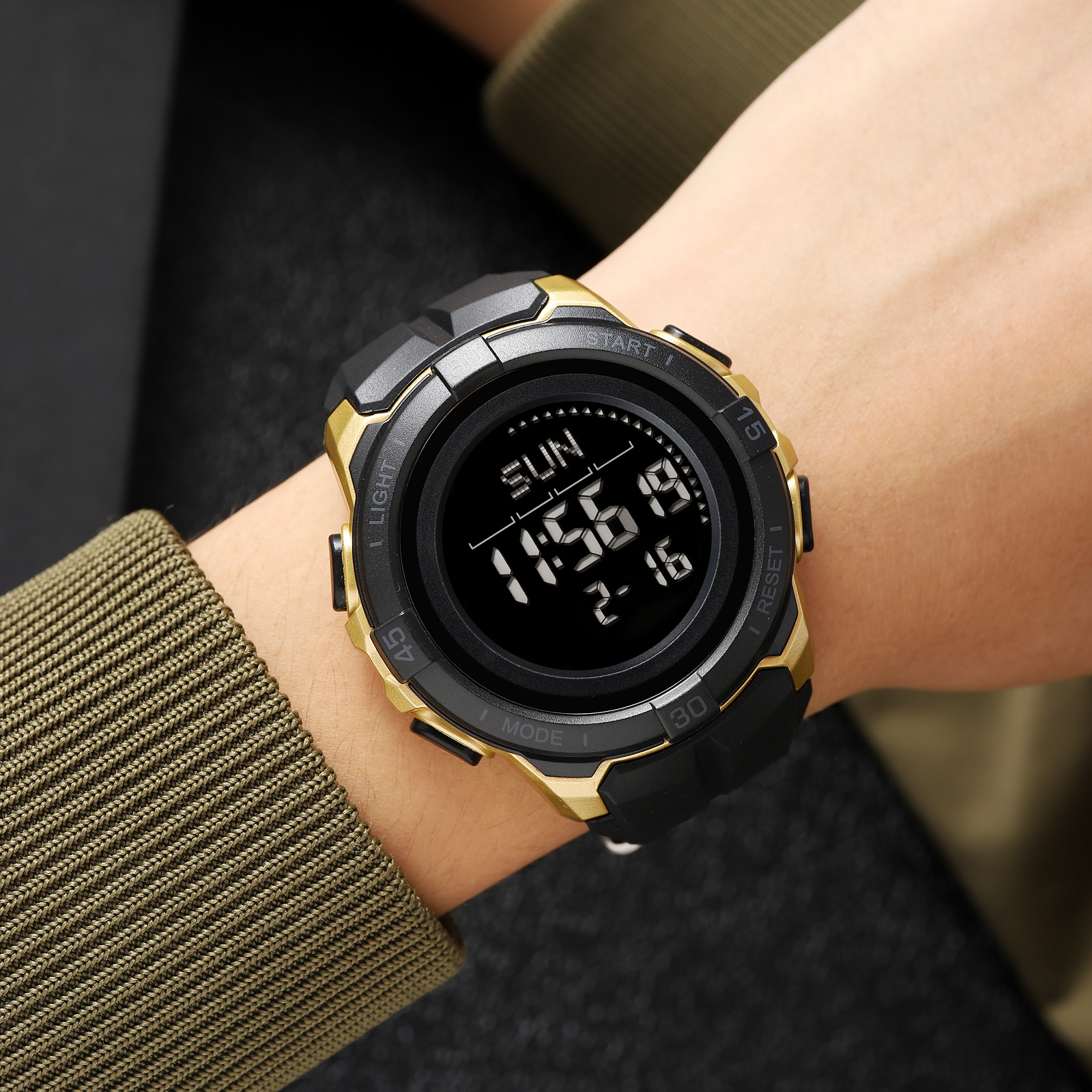 SKMEI 2564  Digital Outdoor 5ATM Compass Pedometer Watch