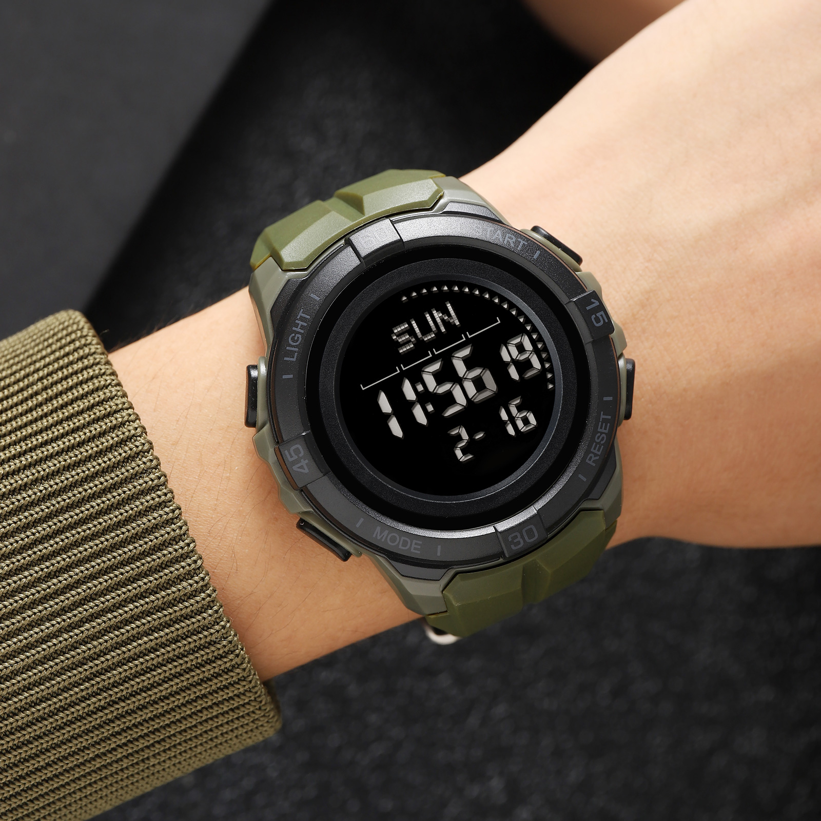 SKMEI 2564  Digital Outdoor 5ATM Compass Pedometer Watch