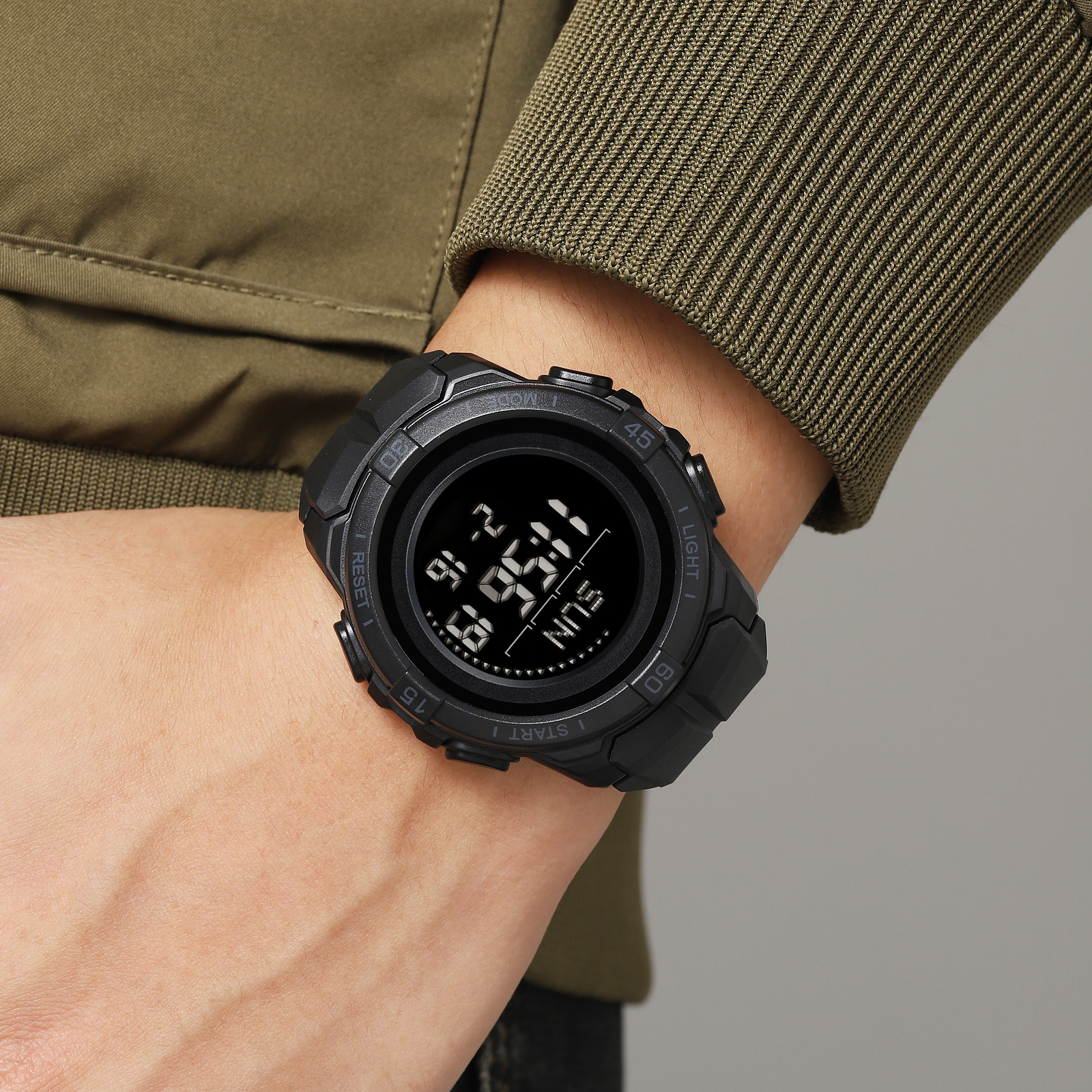 SKMEI 2564  Digital Outdoor 5ATM Compass Pedometer Watch