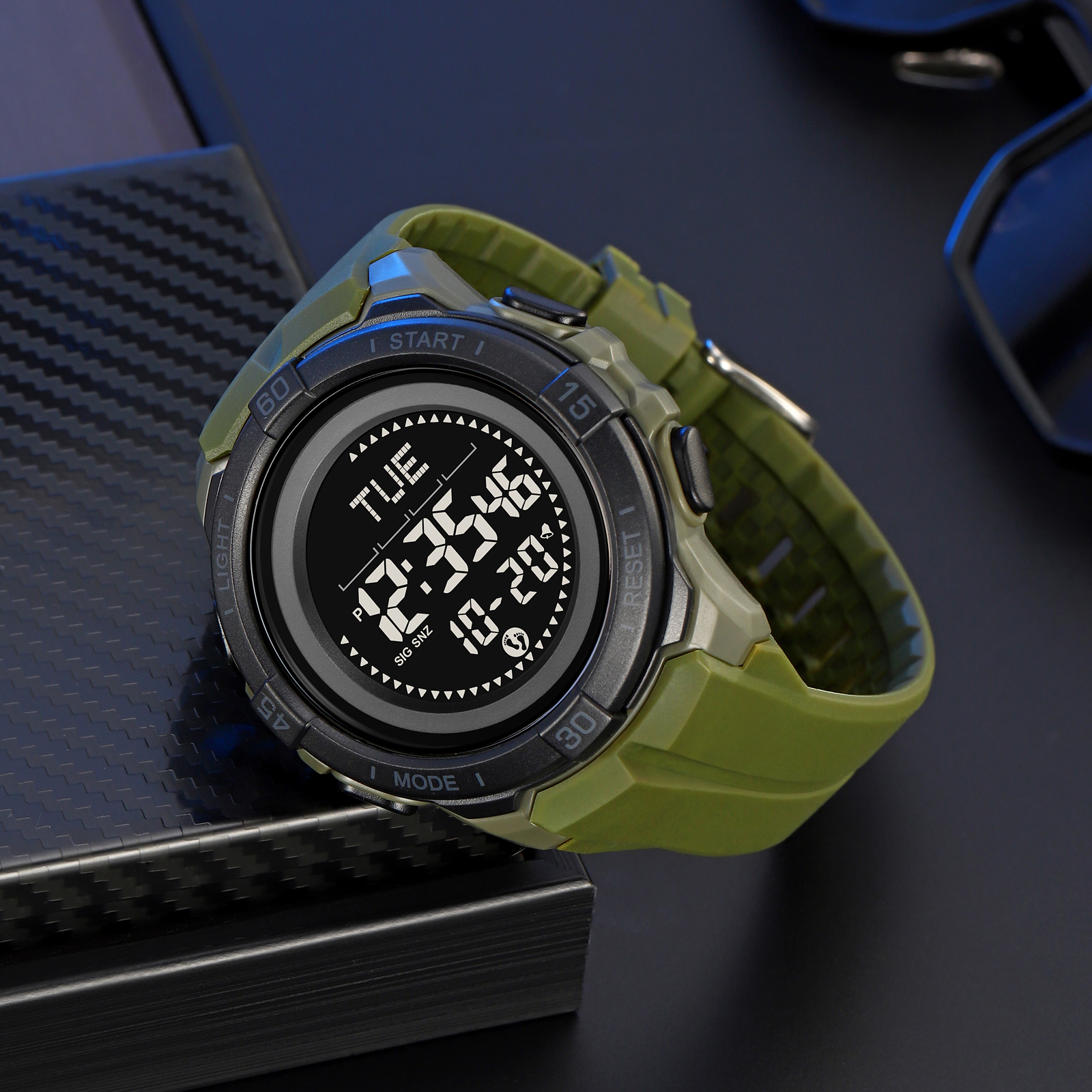 SKMEI 2564  Digital Outdoor 5ATM Compass Pedometer Watch