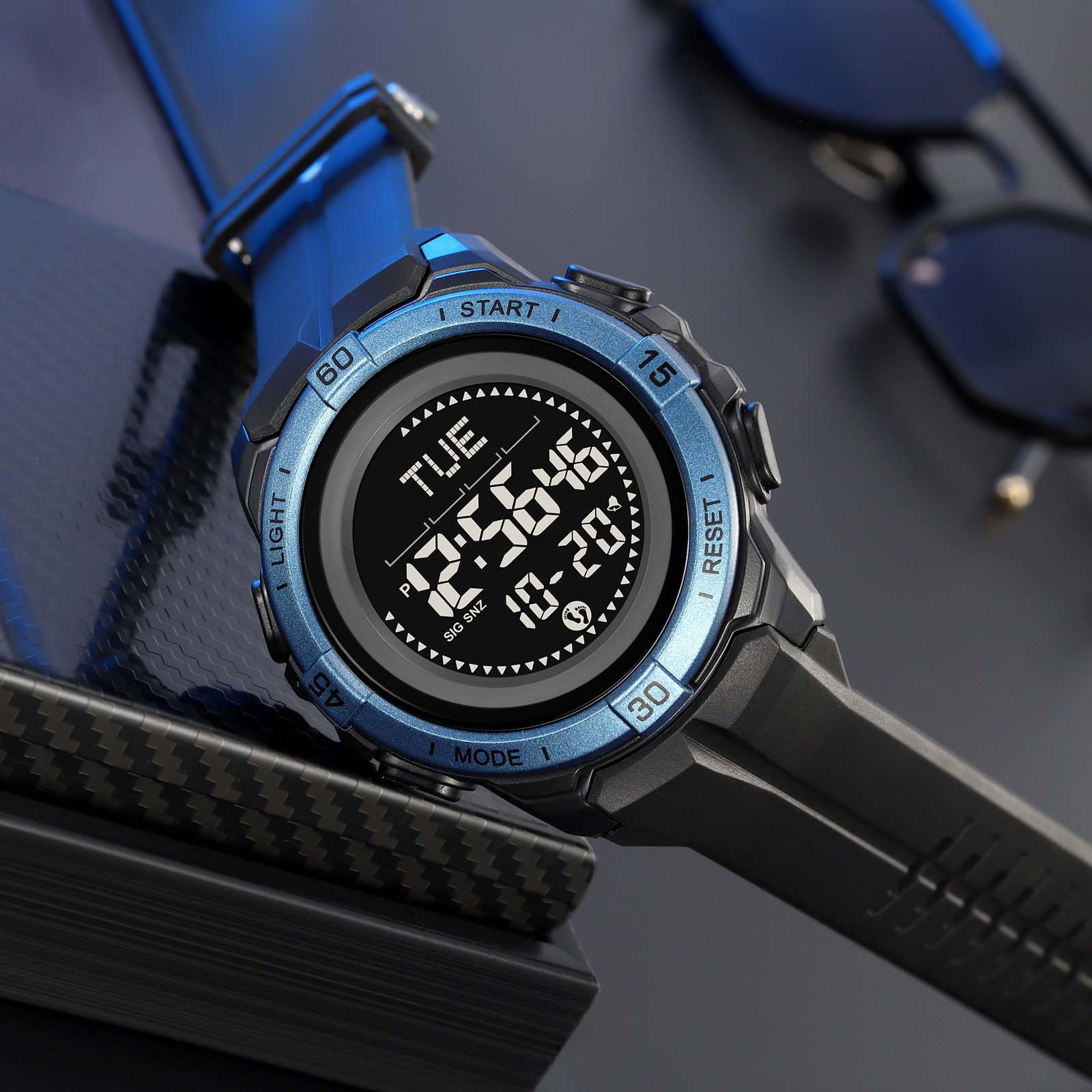 SKMEI 2564  Digital Outdoor 5ATM Compass Pedometer Watch