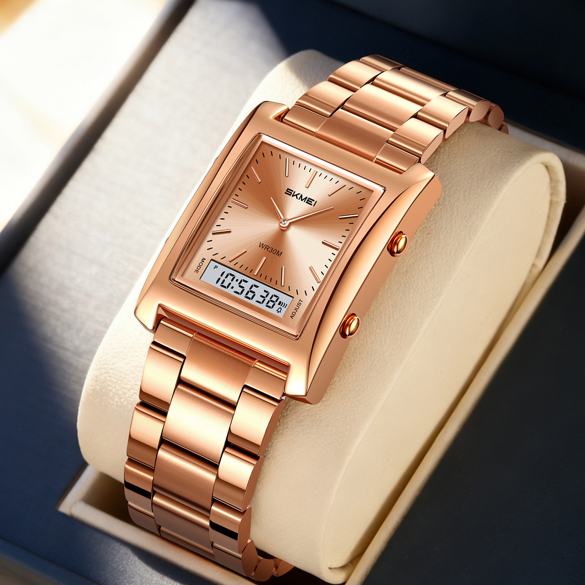 SKMEI 2571 METAL DIGITAL ANGLOG WATCH