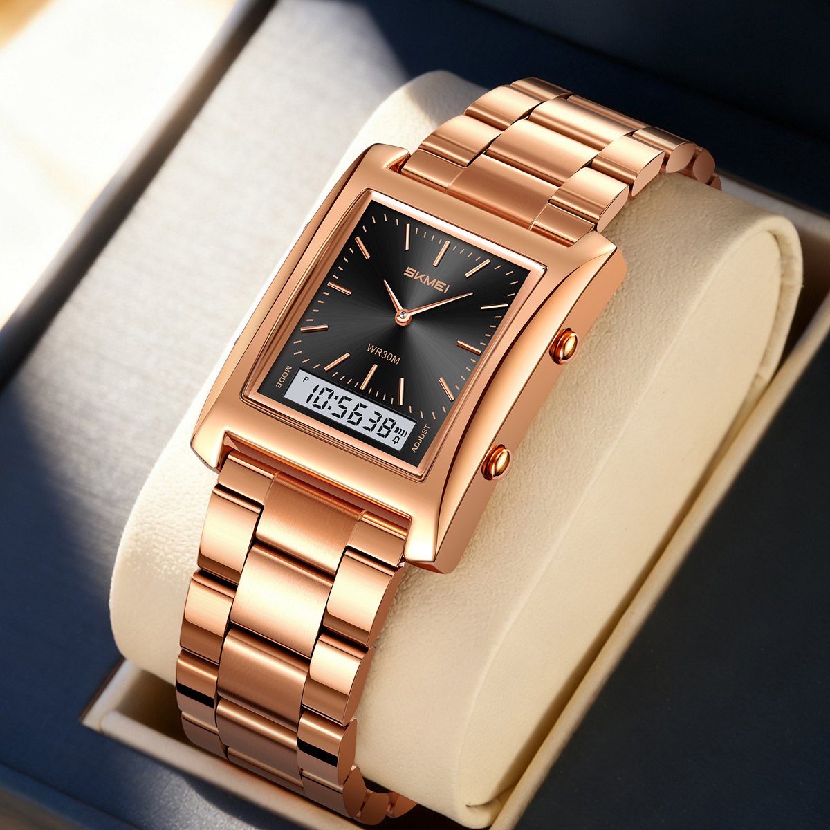 SKMEI 2571 METAL DIGITAL ANGLOG WATCH