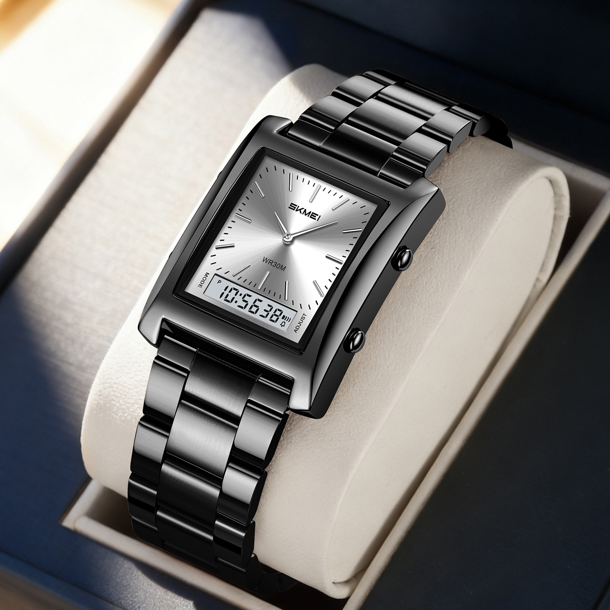 SKMEI 2571 METAL DIGITAL ANGLOG WATCH