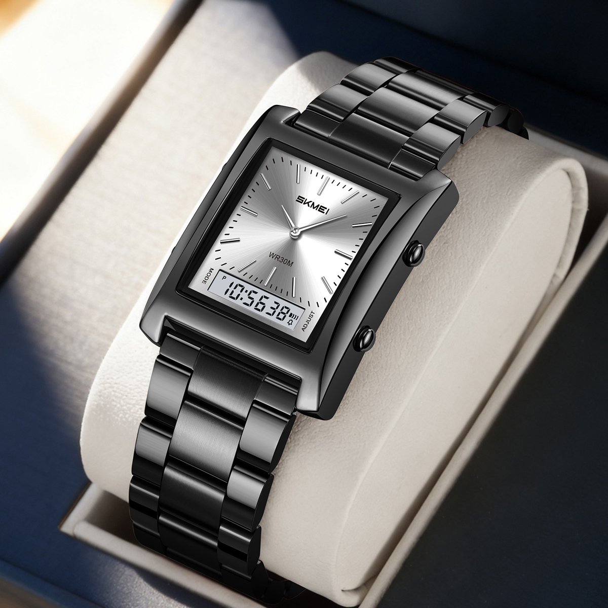 SKMEI 2571 METAL DIGITAL ANGLOG WATCH