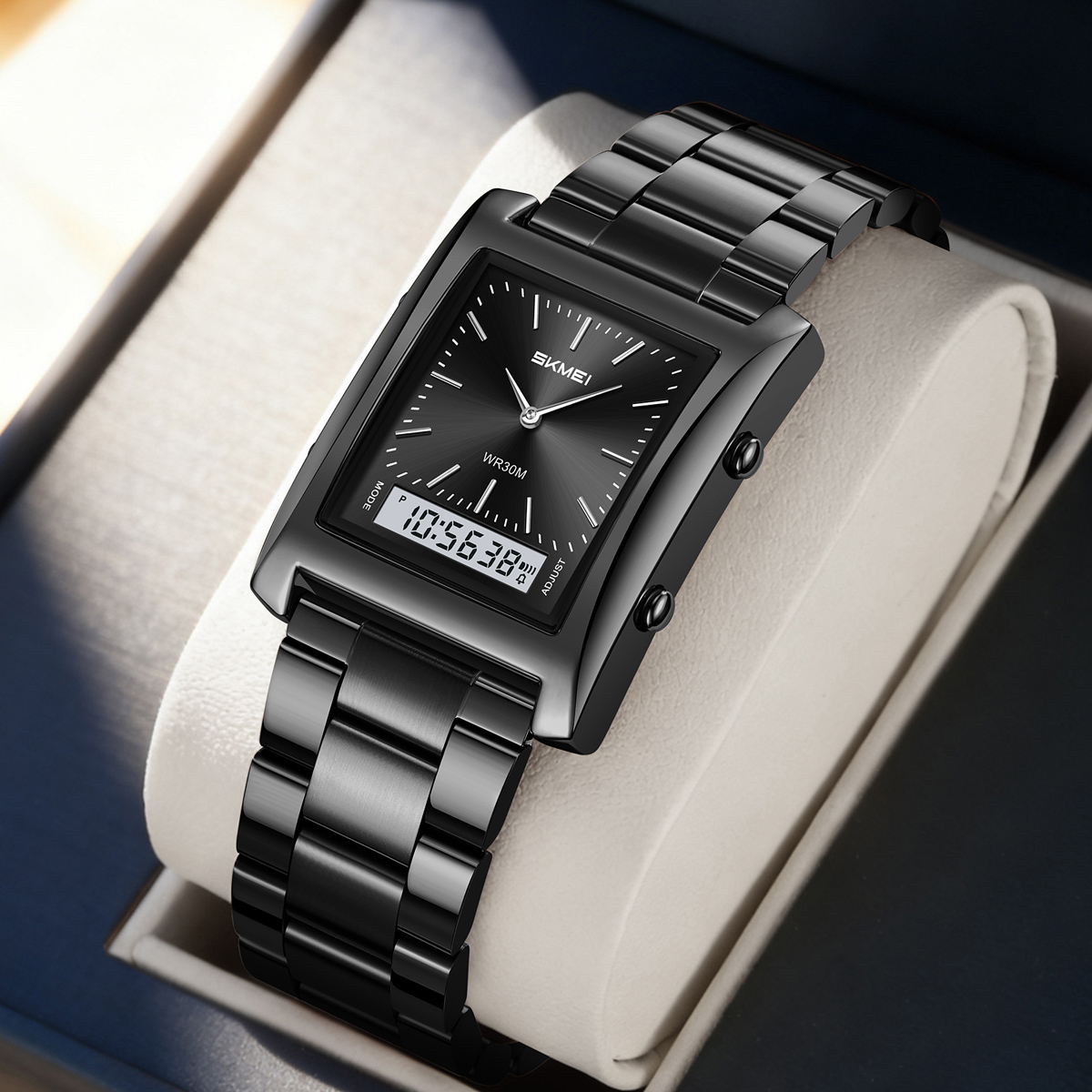 SKMEI 2571 METAL DIGITAL ANGLOG WATCH