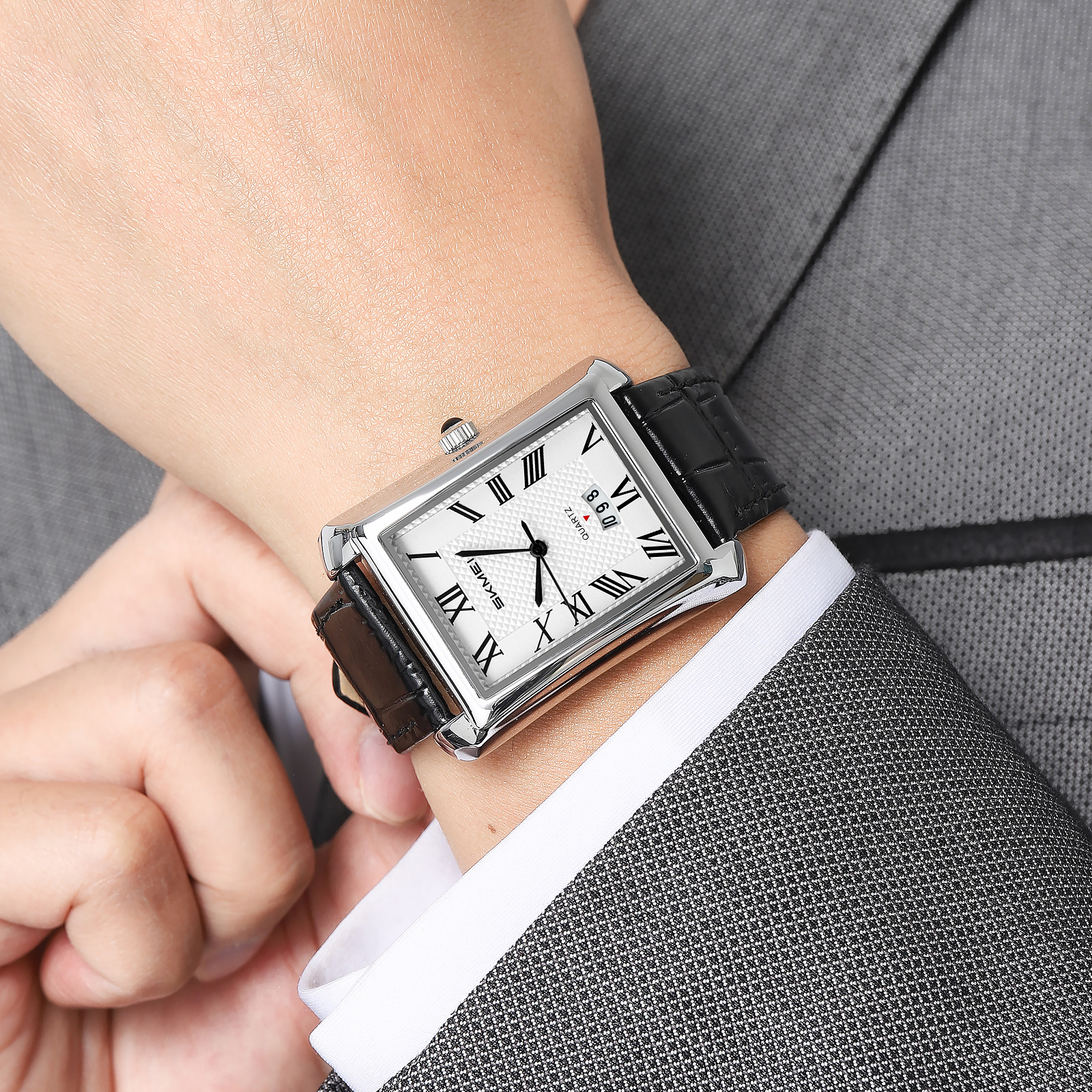 SKMEI 2575 MEN rectangular quartz Watch