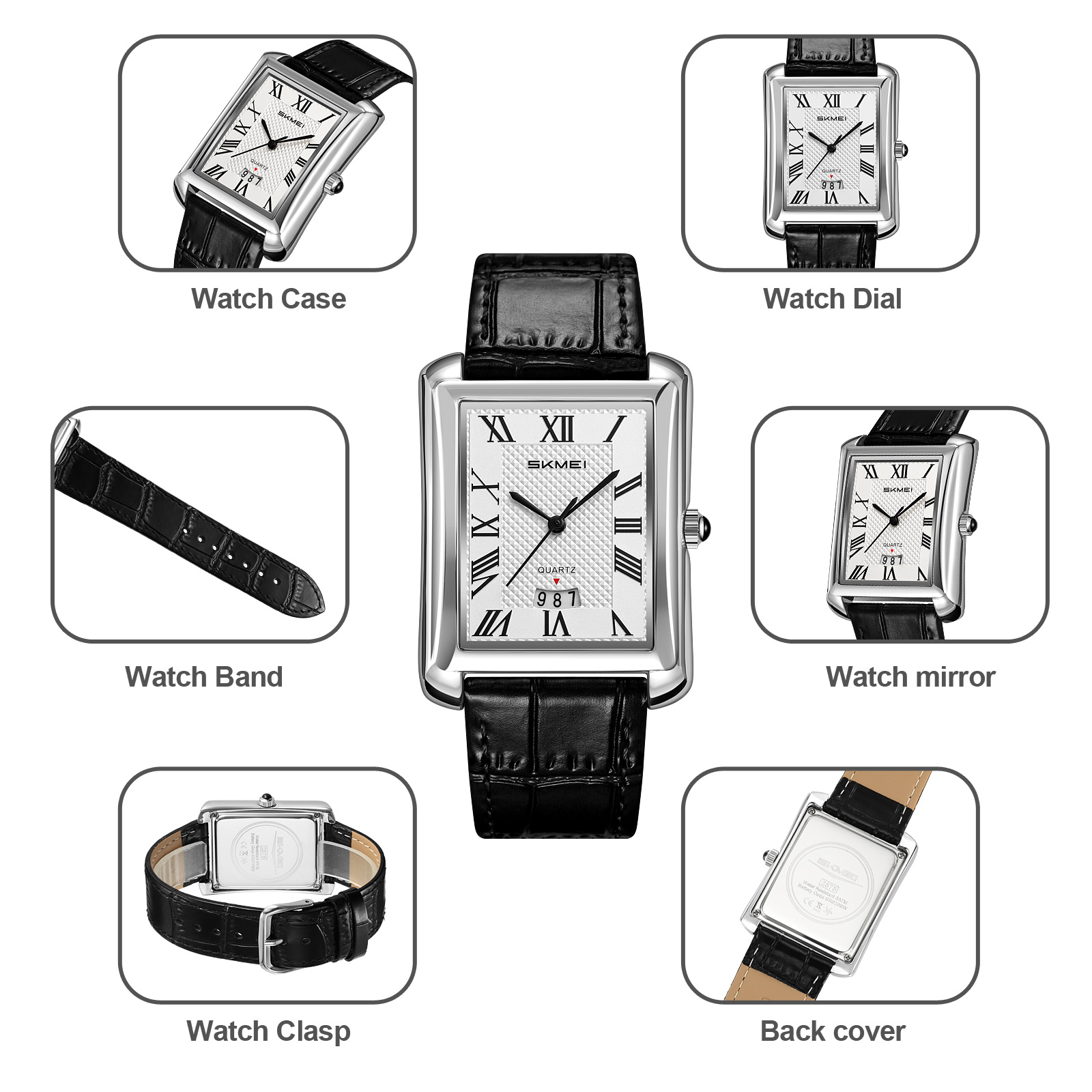 SKMEI 2575 MEN rectangular quartz Watch