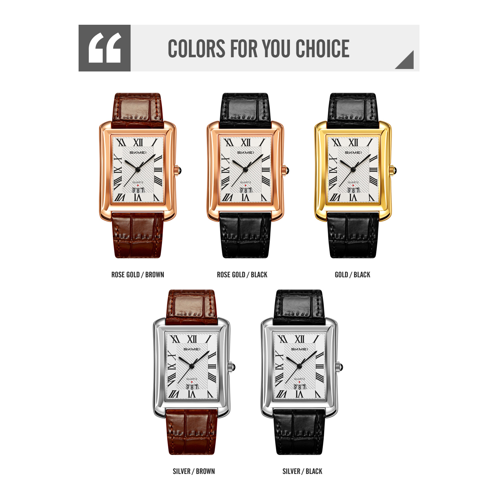 SKMEI 2575 MEN rectangular quartz Watch