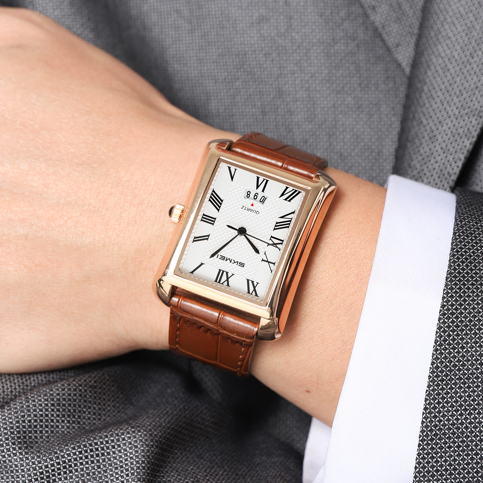 SKMEI 2575 MEN rectangular quartz Watch