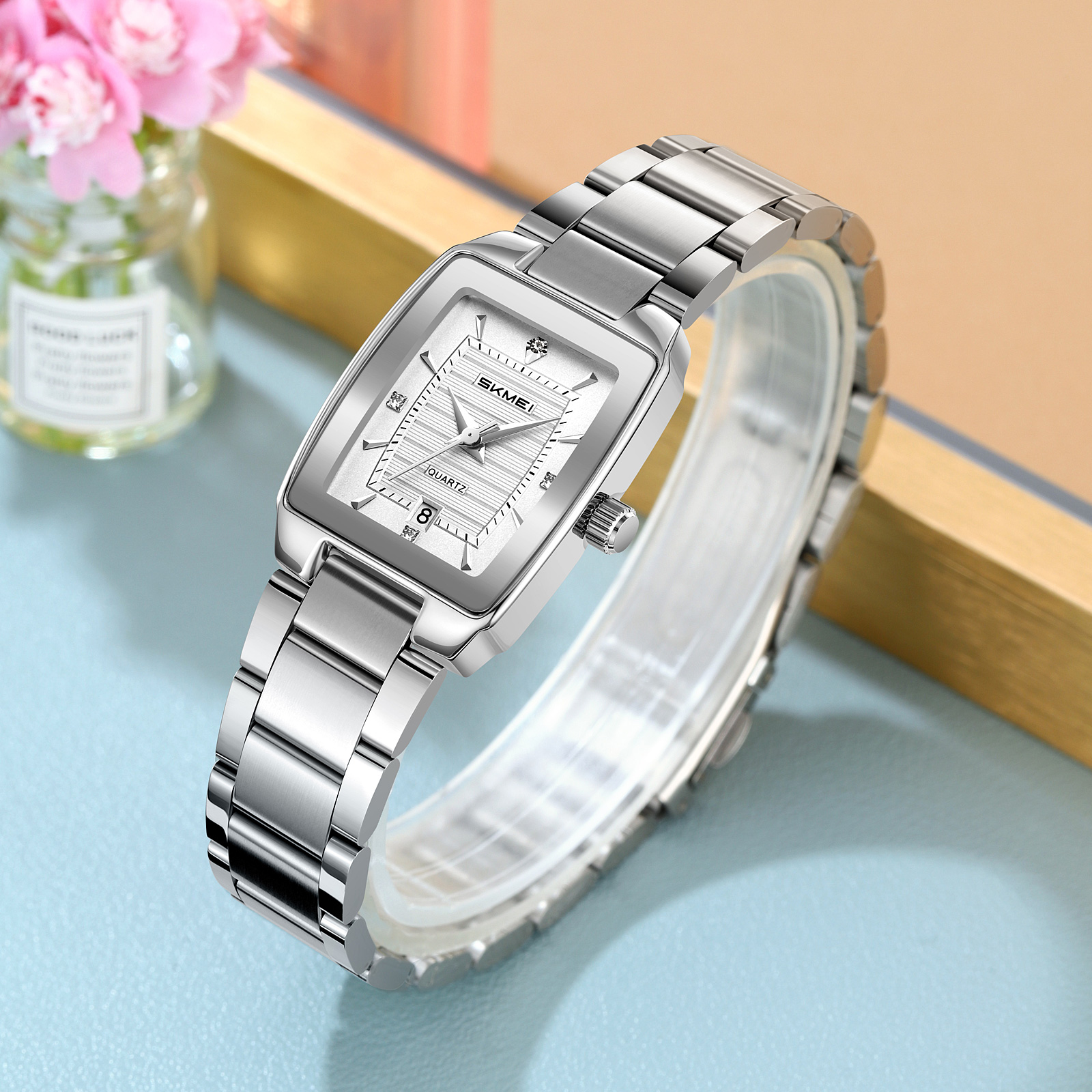 SKMEI 2578 FASHION STEEL WATCH FOR LADY