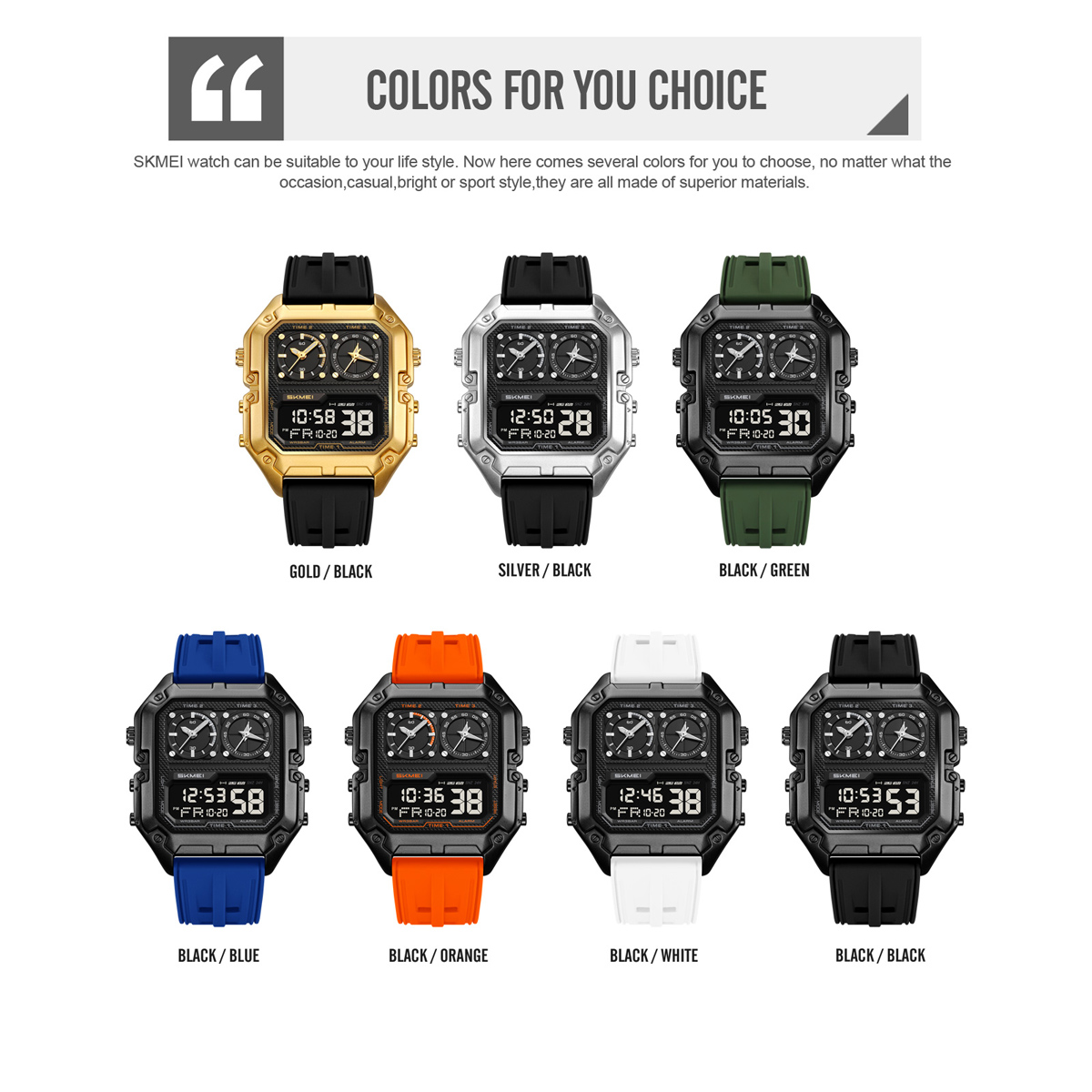 2580 SKMEI Military Style Mens Sports Watch