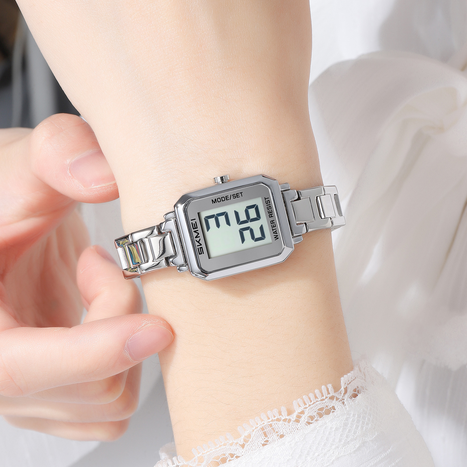 SKMEI 2581 METAL FEMALE DIGITAL WATCH WHOLESALE