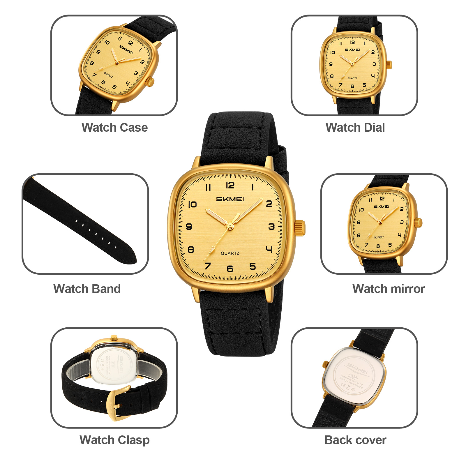 SKMEI 2586 Quartz Watch Luxury men Wristwatch reloj mujer Fashion Ladies Watches Waterproof