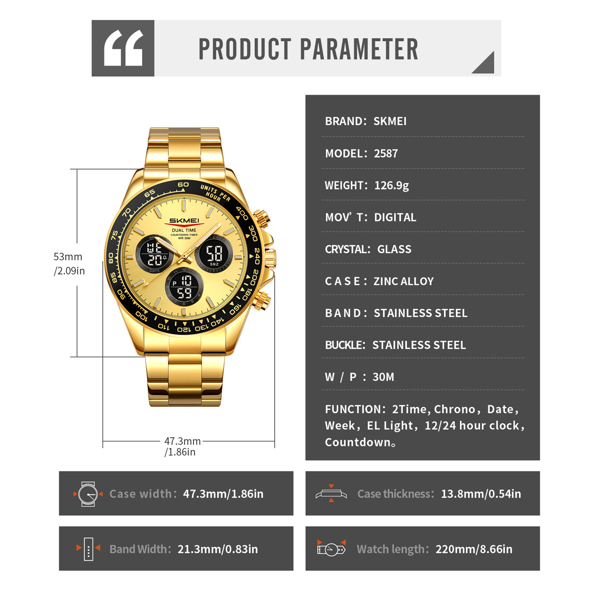 SKMEI 2587 MEN WATCH