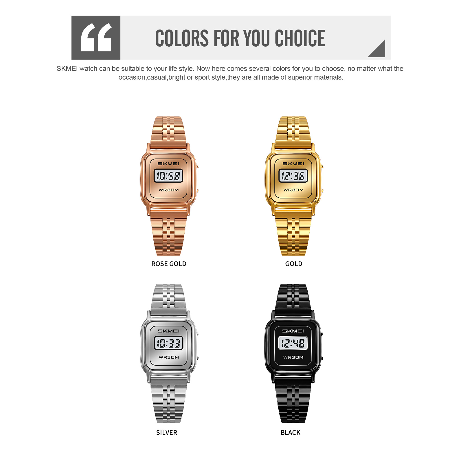 SKMEI 2589 LADY DIGITAL WATCH WHOLESALER