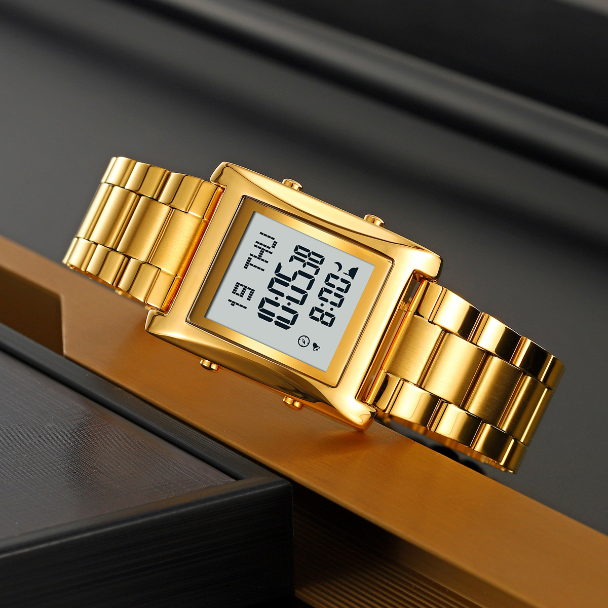 SKMEI 2591  Qibla Reminder Muslim Azan watch Supports Mobile Phone Connection