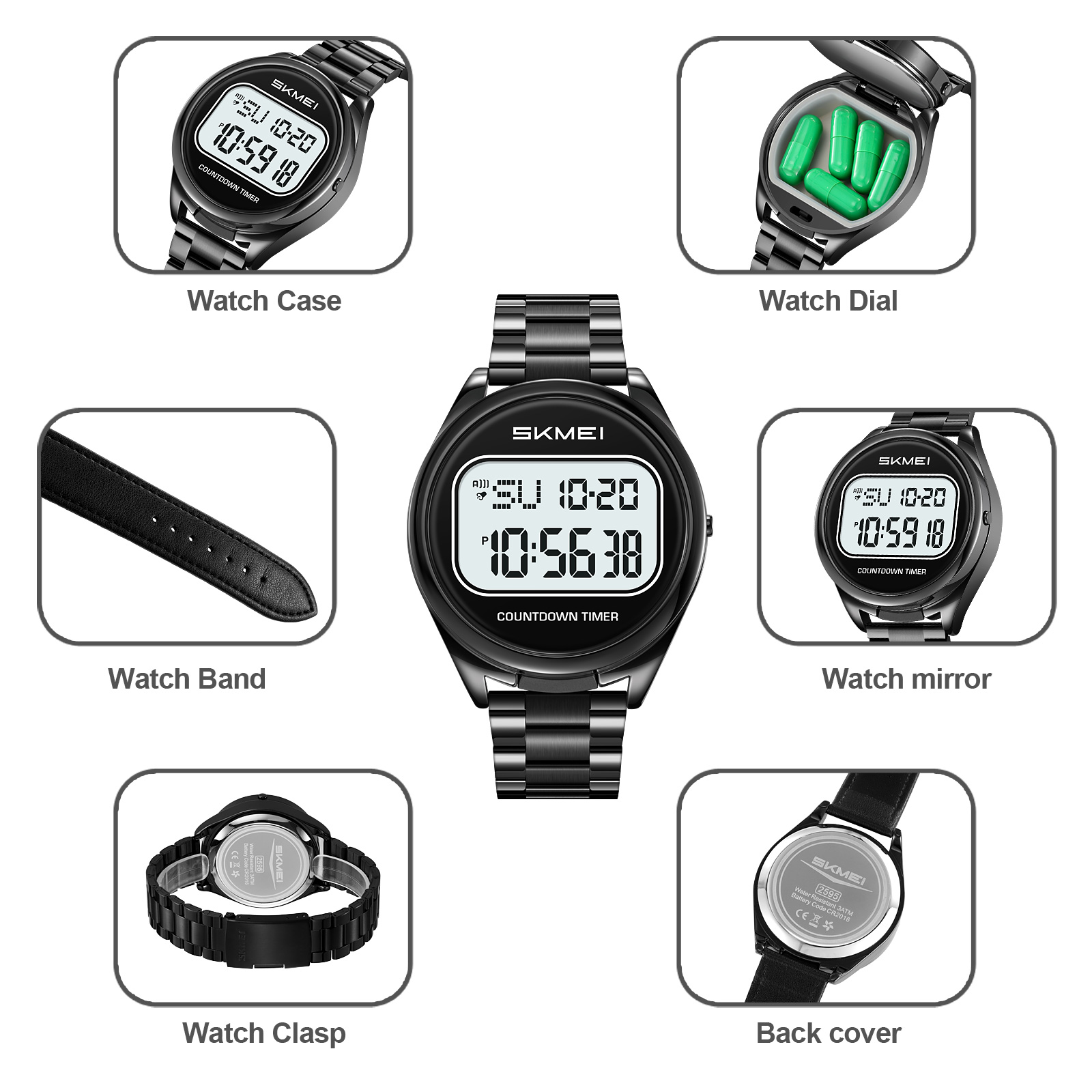 skmei 2595 medicine box Digital Watch